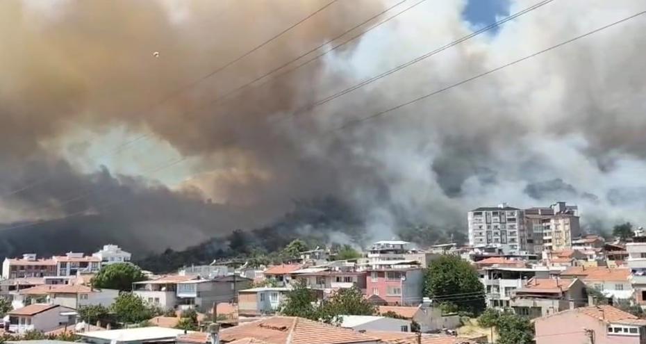 Balıkesir'de Orman Yangını Korku Yarattı, Yerleşim Alanlarına Yaklaştı