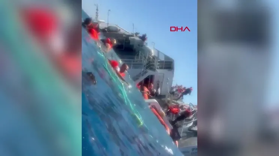 Girne Açıklarında Alabora Olan Gemiden Çarpıcı Yeni Görüntüler Gün yüzüne Çıktı