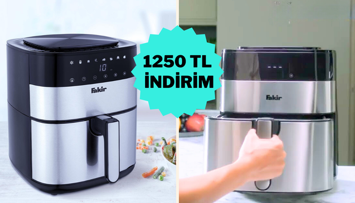 Fiyatı 2 bin 999 TL’ye düştü! Fakir Uno Chefry sıcak hava fritözü satışta