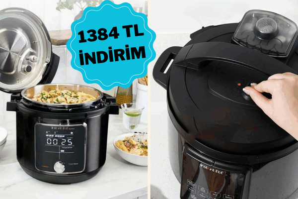 Tava, tencere derdi bitti! Instant Pot Duo Plus Whisperquiet çok amaçlı pişirici 1384 TL indirimde!