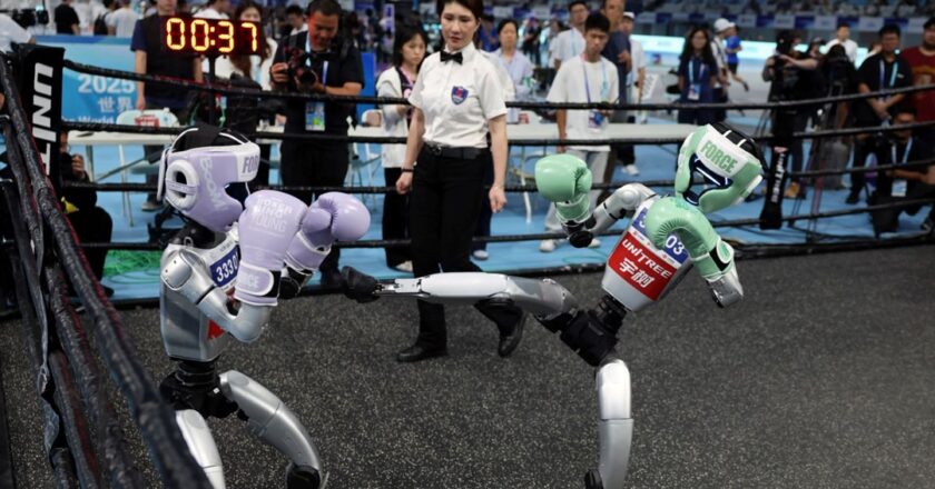 Futbol, atletizm ve kick boks: Robotlar arenada yarıştı – Son Dakika Teknoloji Haberleri